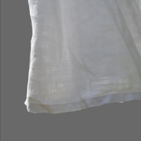 Handmade Gorgeous 100% white LINEN vintage sleeveless top - Picture 5 of 13